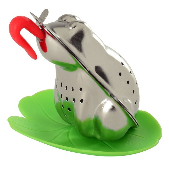 Norpro 5642 Stainless Steel Froggy Tea Infuser with Lily Pad Drip Catcher N3