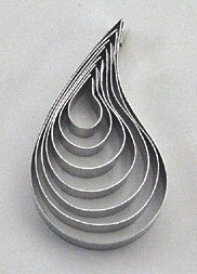 Oasis Supply 395602 Gum Paste Fondant 7-Piece Rose Leaf Plain Cutter Set, 5/8-Inch to 2-3/4-Inch