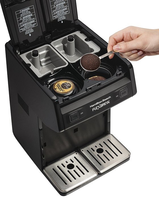 Hamilton Beach 49998 FlexBrew Dual Single Serve Coffee Maker, Black
