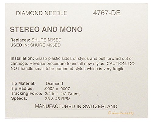 BRAND NEW IN BOX TURNTABLE Needle Stylus for Shure M 95ED N-95ED N95ED N3