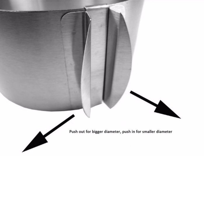 Tangne 6Inch-12Inch Stainless Steel Circular Cake Mould Adjustable Cake Tools N5