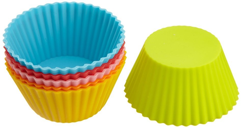 Casabella 3-Inch Standard Baking Cups, Set of 6, Assorted Colors N4