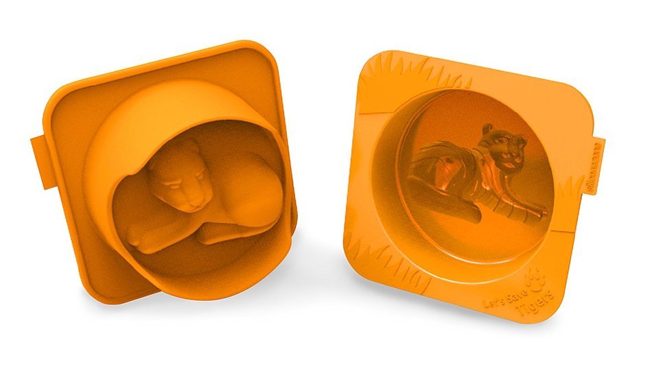 Siliconezone 4.3" Non-Stick Silicone Rhinoceros Mini Cake Mold, Grey N5