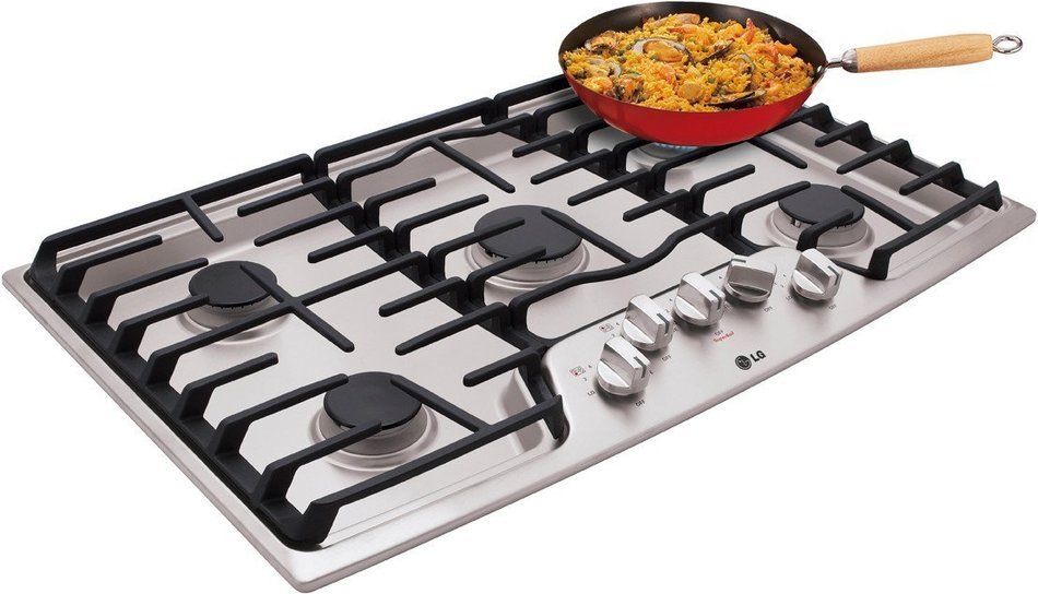 LG LCG3611ST 36" Stainless Steel Gas Sealed Burner Cooktop