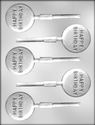 CK Products 2-Inch "Happy Birthday" Sucker Chocolate Mold