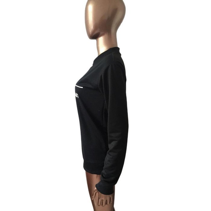 Casual Tops,Morecome Women Fashion Letter Print Sweater Round Collar Cotton Long Sleeve (M) N6