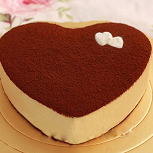 Astra shop 7 Inch Aluminum Heart Shape Cheesecake Pan Chiffon Cake Mold Baking Mould with Removable Bottom
