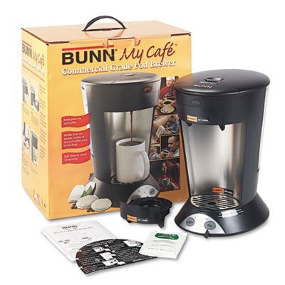 My Cafe Pour-Over Commercial Grade Coffee/Tea Pod Brewer, Stainless Steel, Black, Sold as 1 Each N2