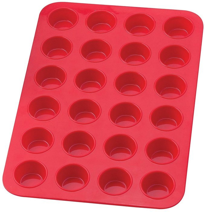 Harolds Kitchen Essentials Mini Muffin Pan - Silicone - Red
