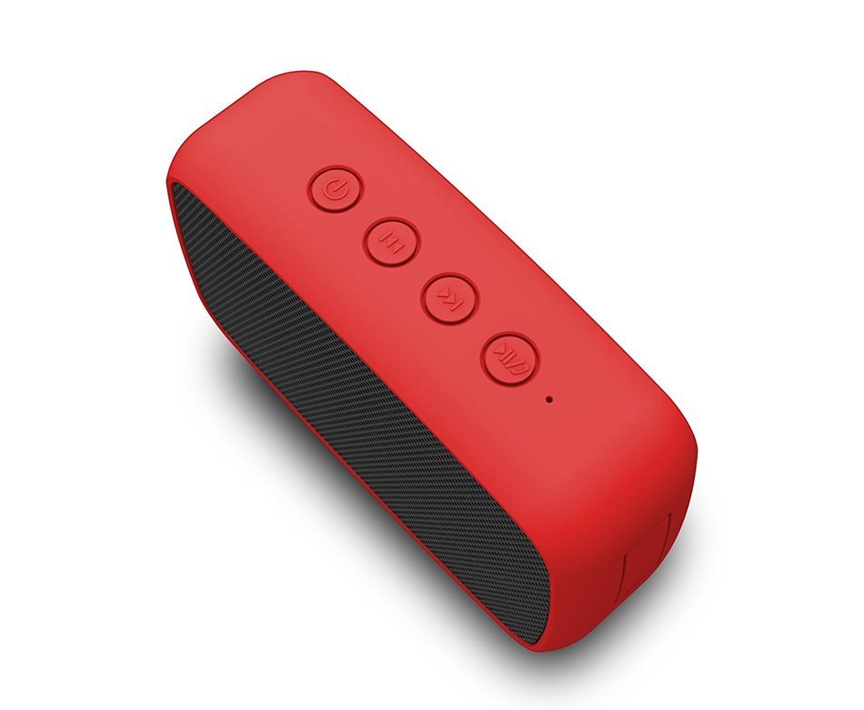 Ematic ESQ206RD RuggedLife Water Resistant Bluetooth Speaker with Speakerphone for iPhone, iPad, iPod, Android... N4