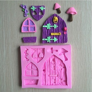 Y&XL&H House Mushroom Shaped Fondant Cake Chocolate Silicone Mold Mould,Decoration Tools Bakeware N4