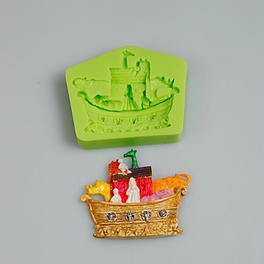 Sher Multi Animal Ship Nautical Silicone Mold for Chocolate Polymer Clay Candy Making Sugarcraft Tools Cake Decorations N2
