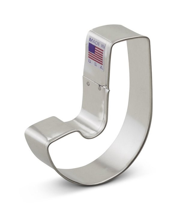 Ann Clark Letter J Cookie Cutter - 3 Inches - Tin Plated Steel