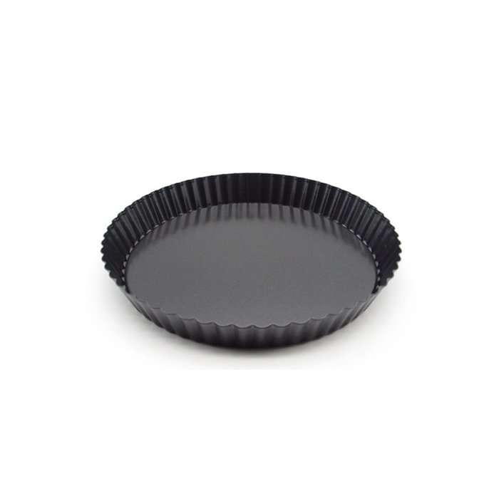Unichart Heavy Carbon Steel Ripple Side Non-stick 9 Inch Pizza Pan Quiche Pie Pan With Removable Bottom N7