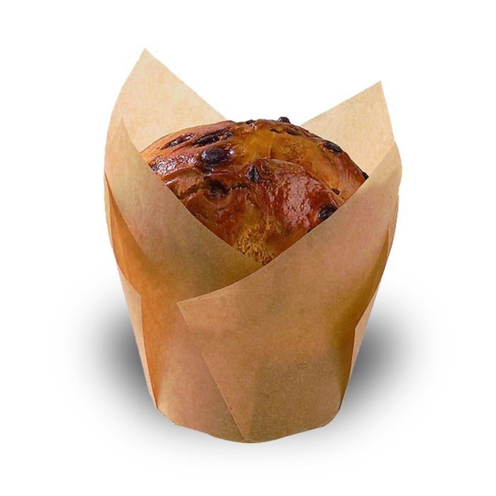Packnwood Tulip Golden-Brown Silicone-Coated Paper Baking Cup (Multiple Sizes)