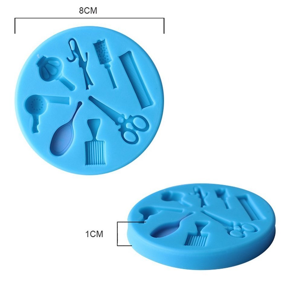 BleuMoo Hair Dressing tools Shape Silicone 3D Mold Cookware Dining Bar N6