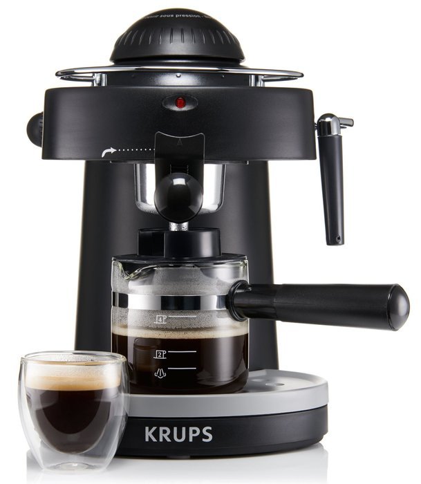 KRUPS XP1000 Steam Espresso Machine with Frothing Nozzle for Cappuccino, Black N7