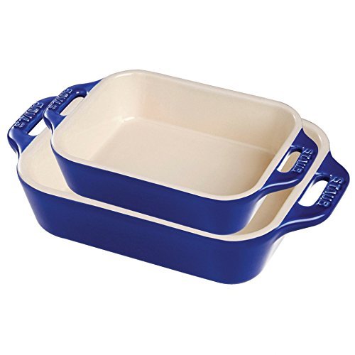 Staub 2pc Rectangular Baking Dish Set (Dark Blue)