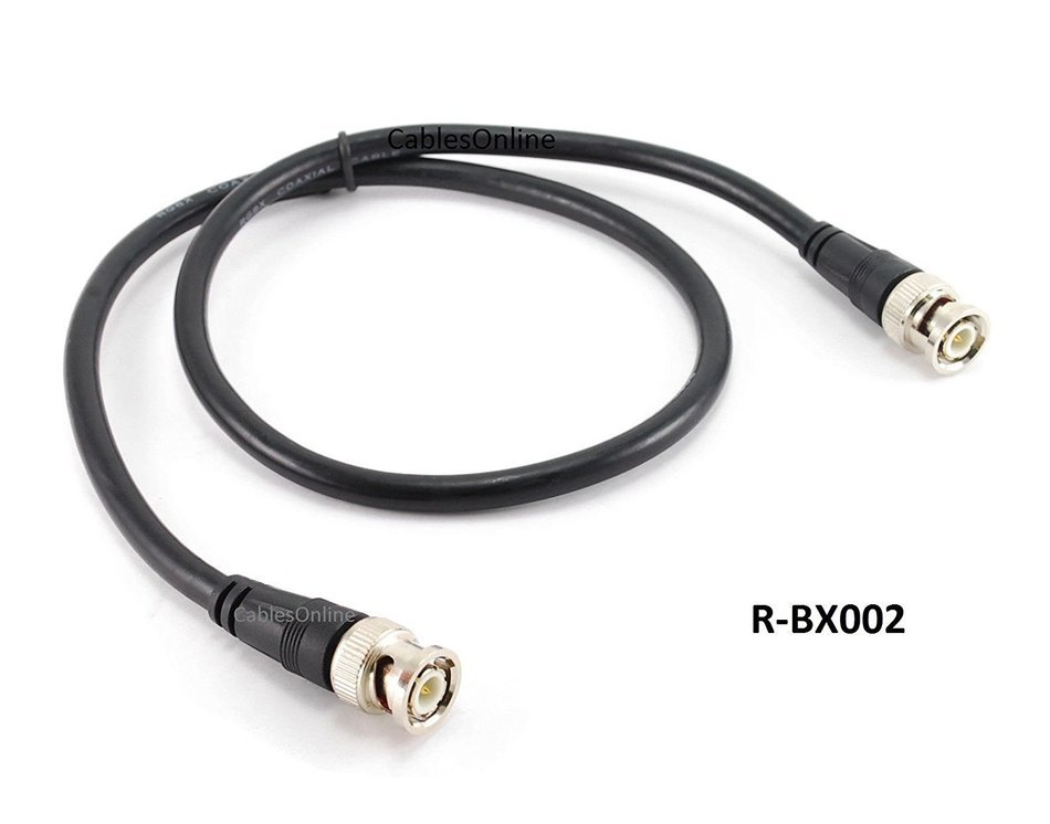 CablesOnline 2ft High-Quality RG8x Coax 50 OHM BNC Male/Male Antenna Cable (R-BX002)