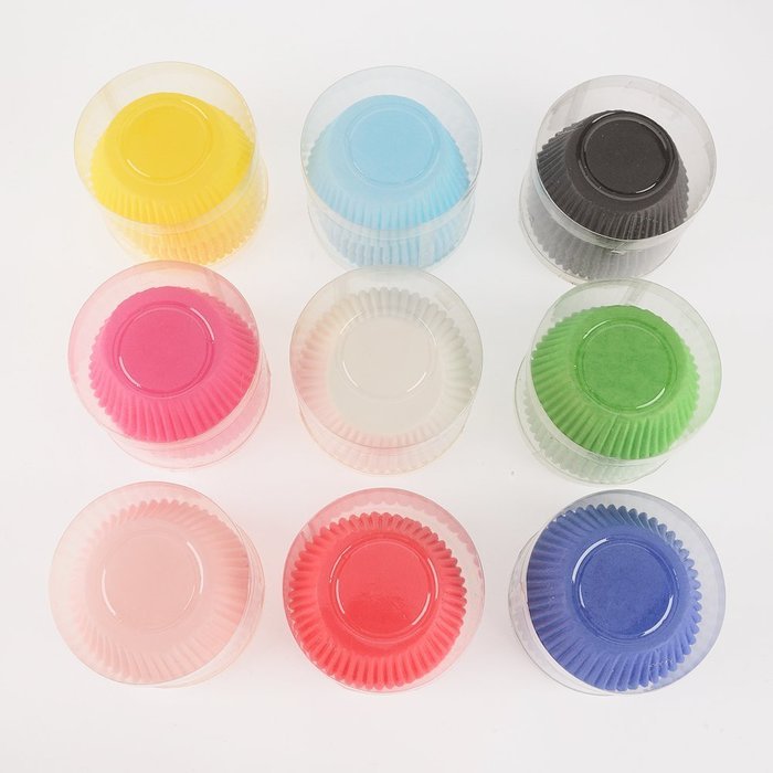 TecGeo(TM) 100pcs/set Red Yellow Cupcake Liners Mold Mix 4 Color Christmas Paper Cup Cake Muffin Case Baking Cups...