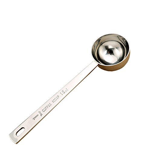 Yooky Coffee Scoop ,Stainless Steel Measuring Spoon for Coffee Sugar-Silver N2