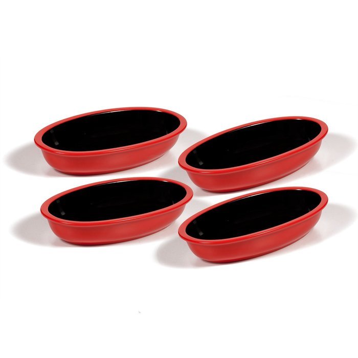 Ovenex 24 oz. Oval Ceramic Baking & Serving Dish &ndash; 4 Pack (Sky Blue) N12