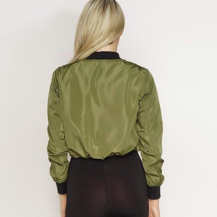Wensltd Women Fashion Zipper Autumn Winter Street Bomer Jacket Coat Outwear