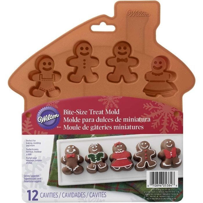 Wilton Silicone Bakeware, 12 Cavity Gingerbread Boy Mold, 2105-5384