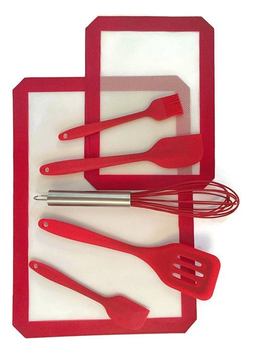 7 Piece Silicone Baking Mat and Utensil Set N5