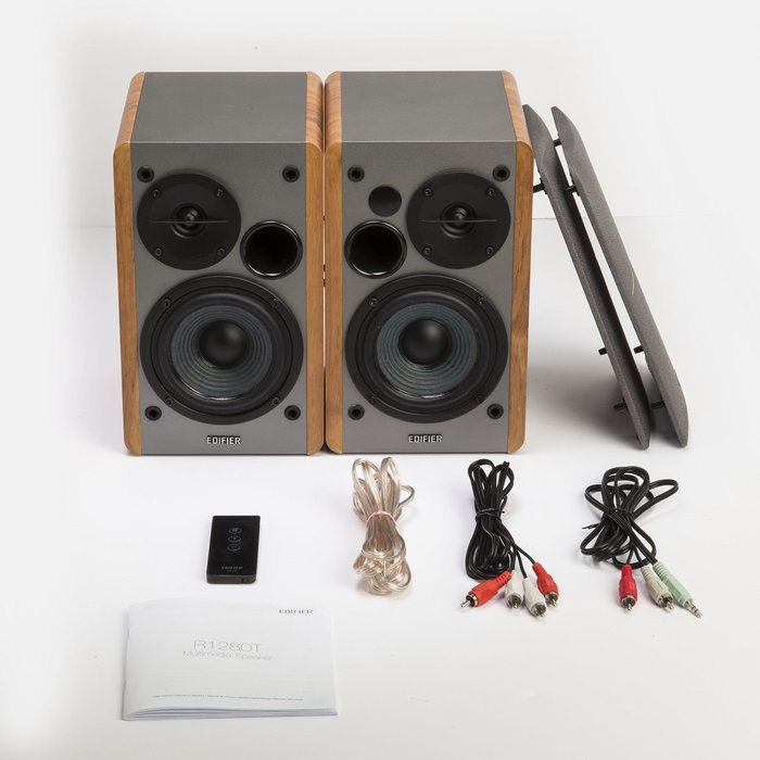 Edifier R1280T Powered Bookshelf Speakers - 2.0 Active Near Field Monitors - Studio Monitor Speaker - Wooden Enclosure...