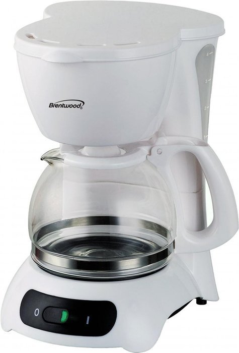 Brand New, Brentwood - 4-Cup Coffeemaker - White (Appliances - Small Appliances and Housewares)