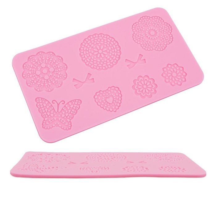 Surepromise Lace Silicone Mold Mould Fondant Cake Decoration Baking Bakeware Flower 2PCS N2