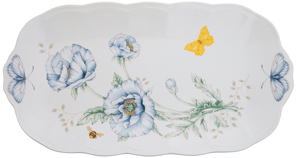 Lenox Butterfly Meadow Scalloped Oval Baker N8