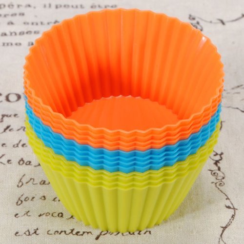 "12Pcs Silicone Cake Muffin Chocolate Cupcake Cups Mold" shopping N4