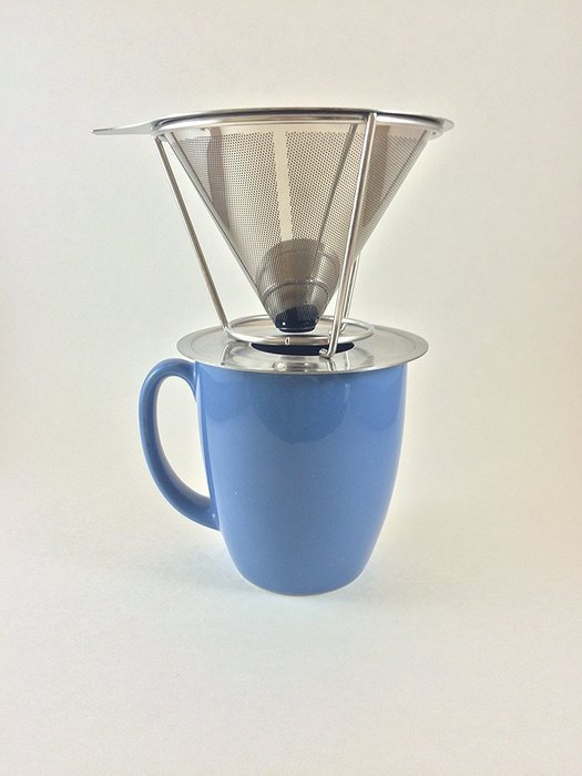 Pour Over Coffee Filter with Coffee: Reusable Pour Over Coffee Maker Stainless Steel Coffee Filter and Brewer... N3
