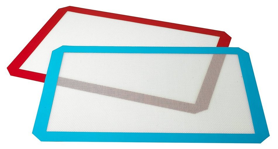 Silicone Baking Mat, Non-Stick Cooking Mat - 2 Pack (red+blue) 11.5X16.5 N6