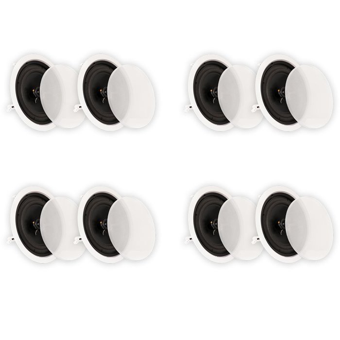 Theater Solutions CS8C In Ceiling 8" Speakers Surround Sound Home Theater 4 Pair Pack 4CS8C