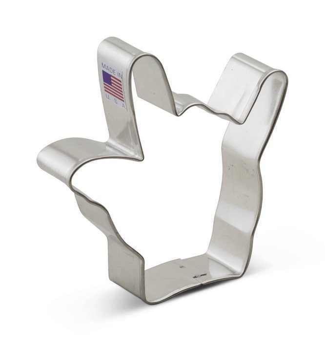Ann Clark Hand Love sign Cookie Cutter - 3.75 Inches - Tin Plated Steel