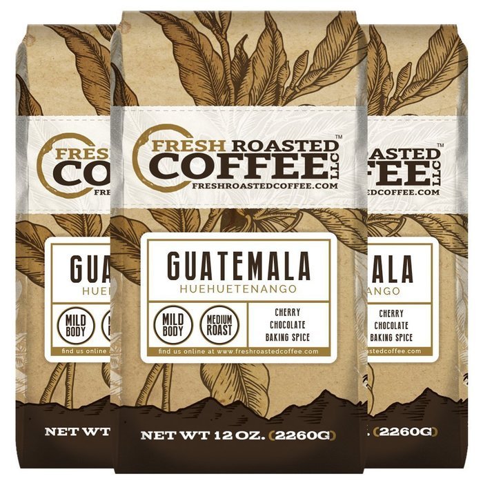 Guatemala Huehuetenango Coffee, Whole Bean, Fresh Roasted Coffee LLC (5 lb. Whole Bean) N3