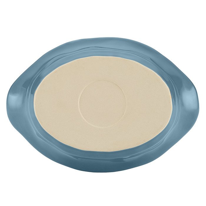 Rachael Ray Cucina Stoneware 2-Quart Oval Baker, Cranberry Red N4