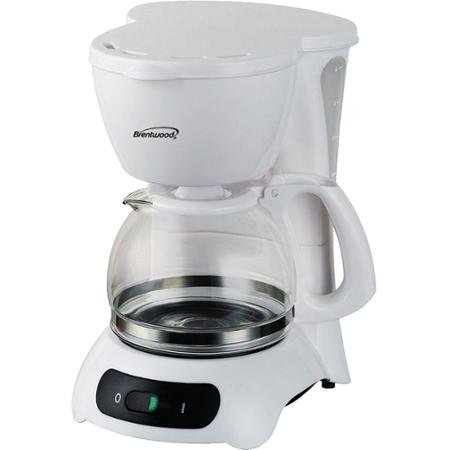 650 Watts Coffee Maker, 4 Cup Capacity, Tempered Heat-Resistant Glass Carafe, White