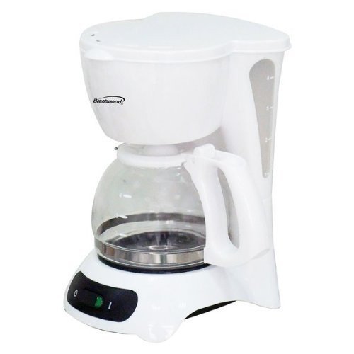 650 Watts Coffee Maker, 4 Cup Capacity, Tempered Heat-Resistant Glass Carafe, White N2