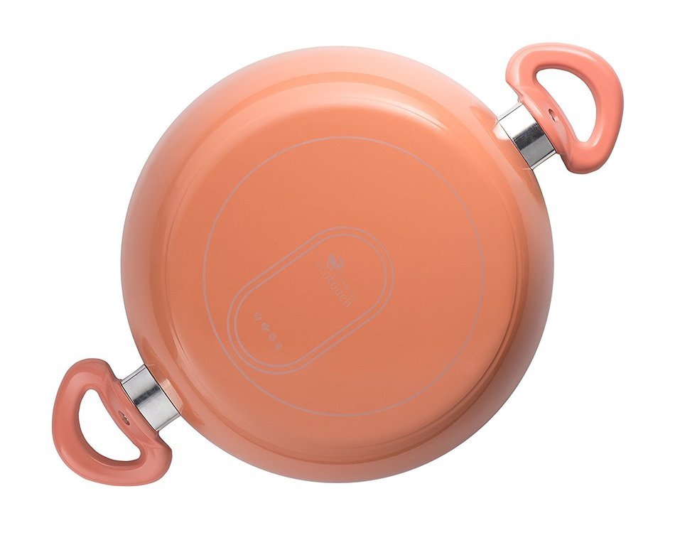 Essenso Ecotouch Lazio Enamel-Coated Low Dutch Oven with Nonstick Ceramic Interior, PTFE / PFOA Free, 3 Quart,... N5