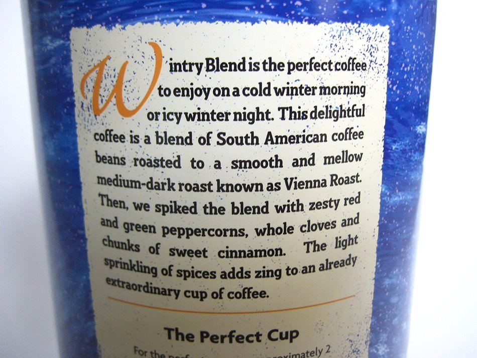 Trader Joe's Wintry Blend Ground Coffee Medium Dark Roast...14 Oz.