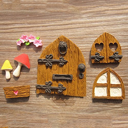 Generic Silicone Sugarcraft Fondant Fairy House Door Mould Mold Cake Decorating N9