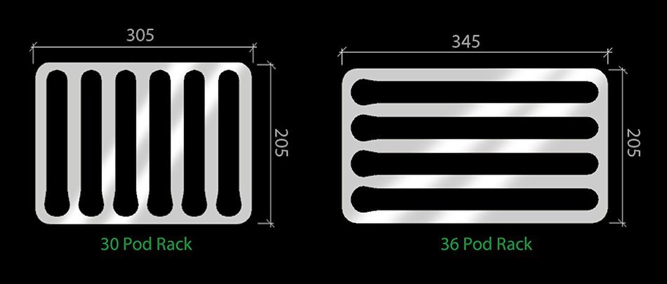 Abacus Pod Rack a Nespresso Coffee Capsule Holder and Dispenser Storage Solution (30 Pod Rack) N2