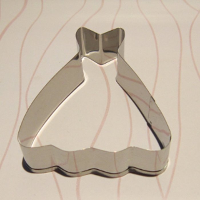 Henai Stainless Steel Wedding Dress Cookies Cutter Mold Biscuit Fondant Cake Pastry Baking Mould N2