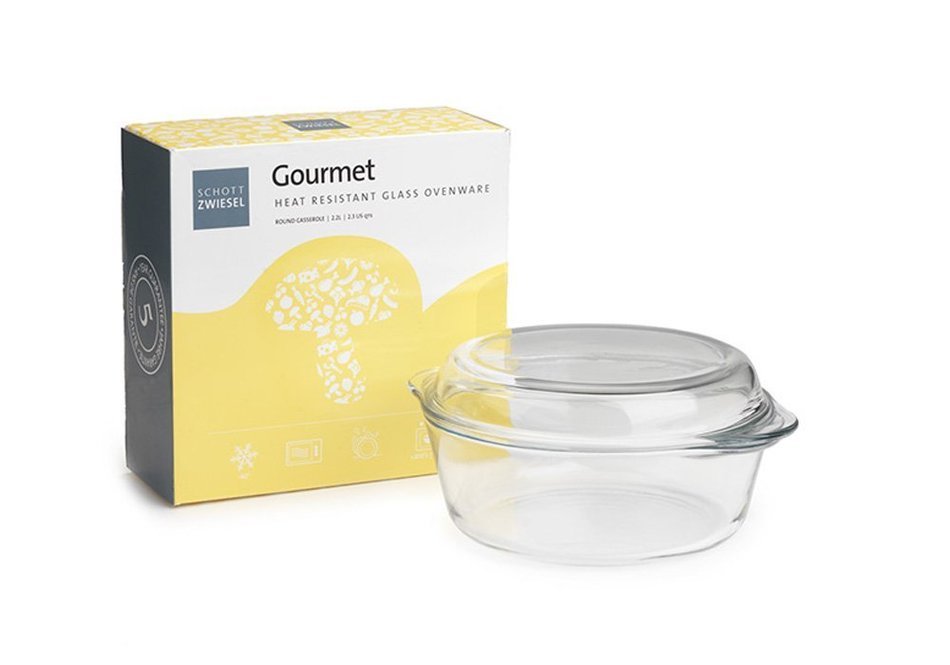 Schott Zwiesel 2.2L Glass Round Casserole Dish With Lid