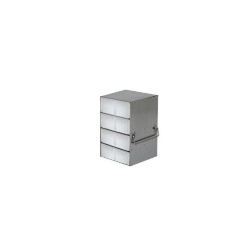 Alkali Scientific UFM-1405 Stainless Steel Upright Freezer Rack for 50-Cell 0.5mL Microtube Storage Boxes, 5-9...