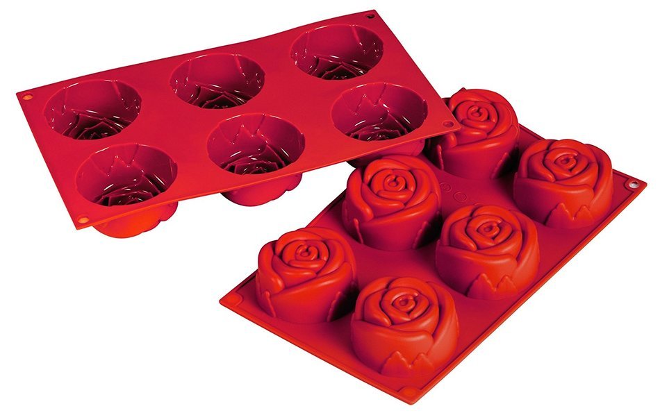 Fat Daddio's Silicone Bakeware Rose, 3.89 Ounces